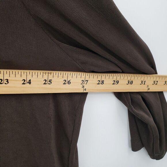 Maggie Barnes 2 Piece Cardigan Tank Top Set Womens 1x 2x Brown Slinku Knit - Picture 5 of 12